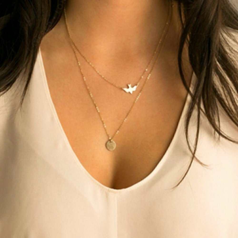Boho Necklace multilyer dove Choker jewelry